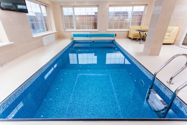 An indoor swimming pool